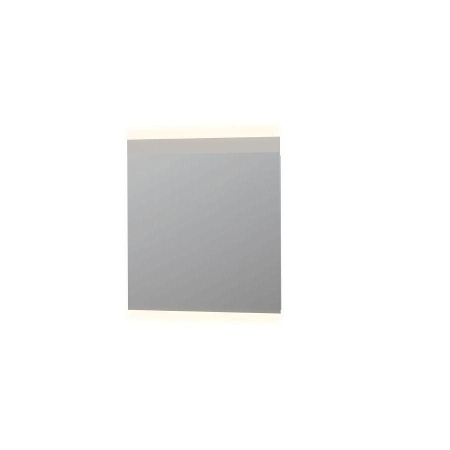Spiegel SP11 rookglas met gematteerde bovenzijde en ind. LED-verl. ↑+↓ . sensorschakelaar 800x800mm rookglas