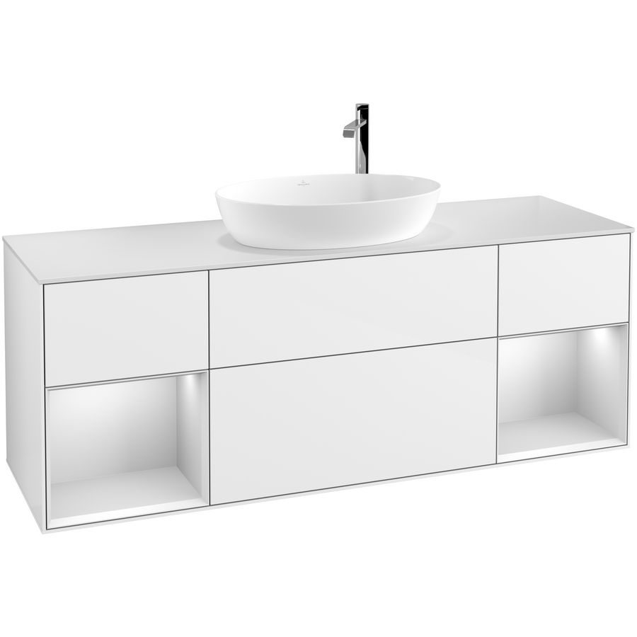 Wastafelonderkast Finion 1600x603x501mm G.White.L F981MTGF