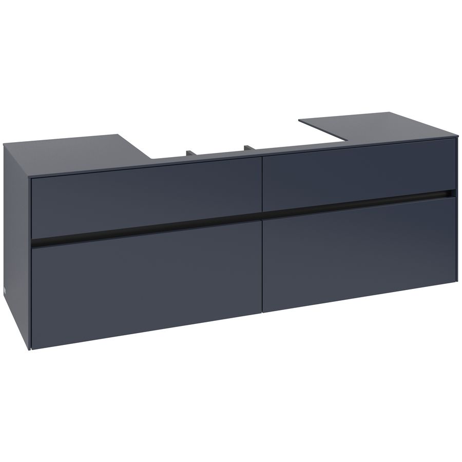 Wastafelonderkast Collaro 1600x548x500mm Marine Blue C02800VQ