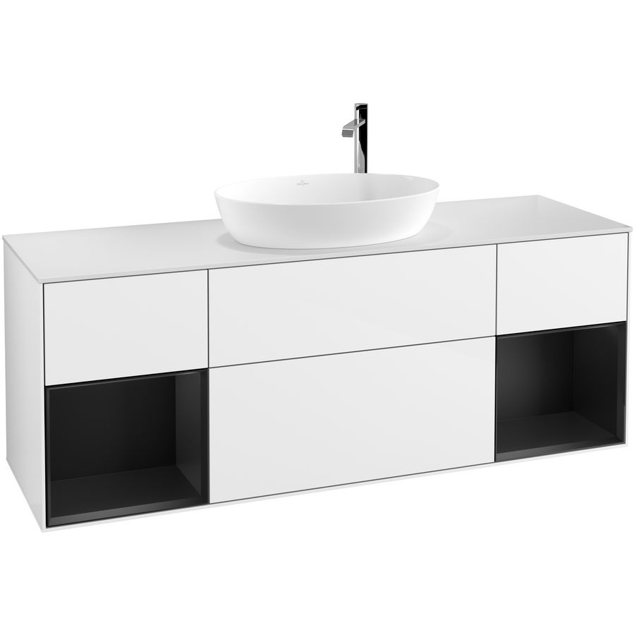 Wastafelonderkast Finion 1600x603x501mm G.White.L F981PDGF