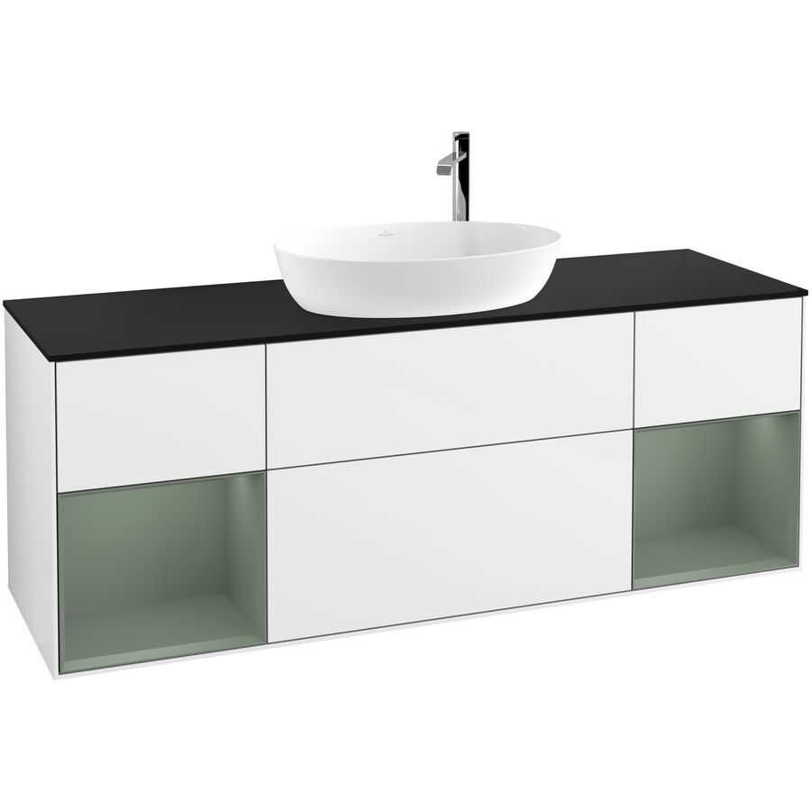 Wastafelonderkast Finion 1600x603x501mm G.White.L F982GMGF