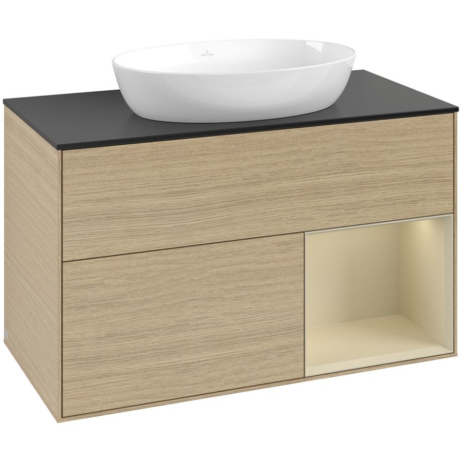 Wastafelonderkast Finion 1000x603x501mm Oak Veneer FA22HJPC