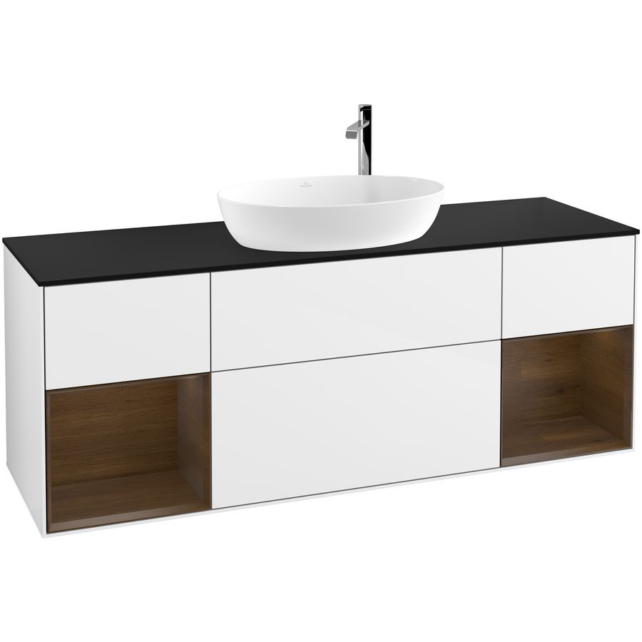 Wastafelonderkast Finion 1600x603x501mm G.White.L F982GNGF