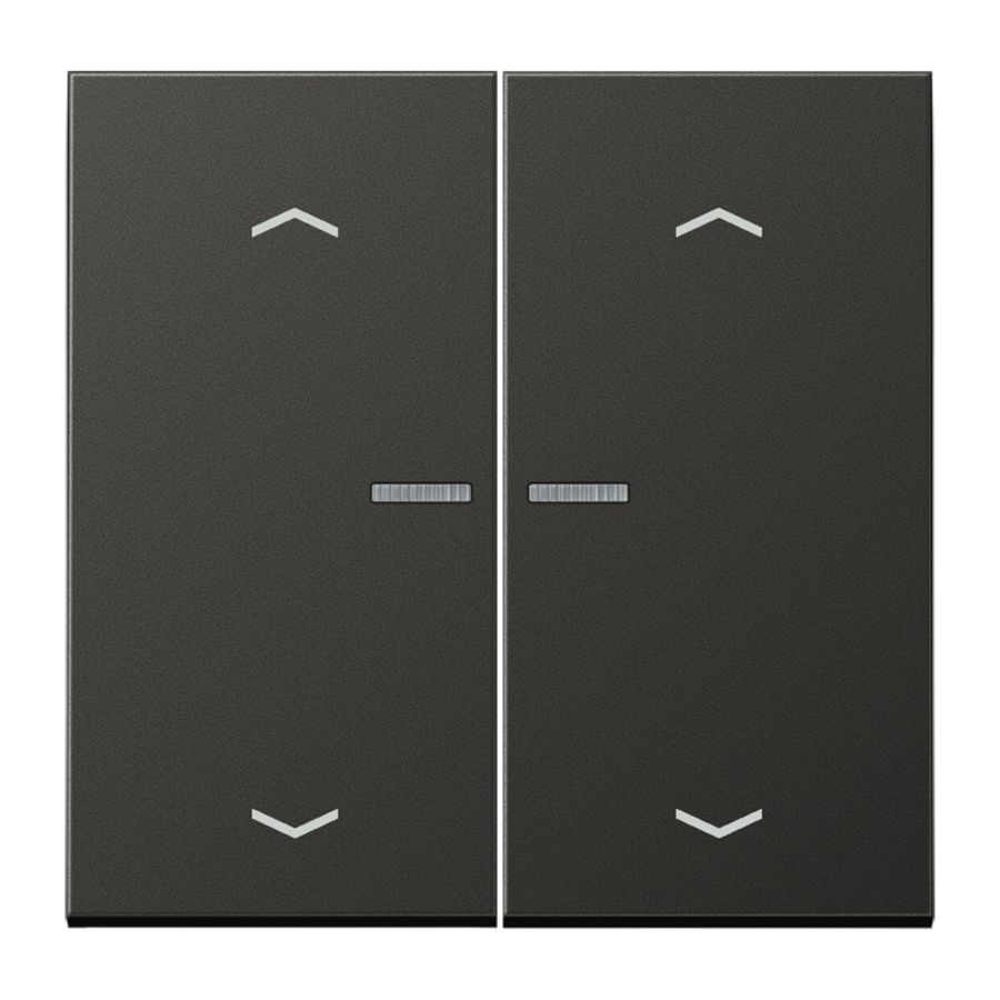 Stuurafdekking LS 2voudig antraciet pijl HOME