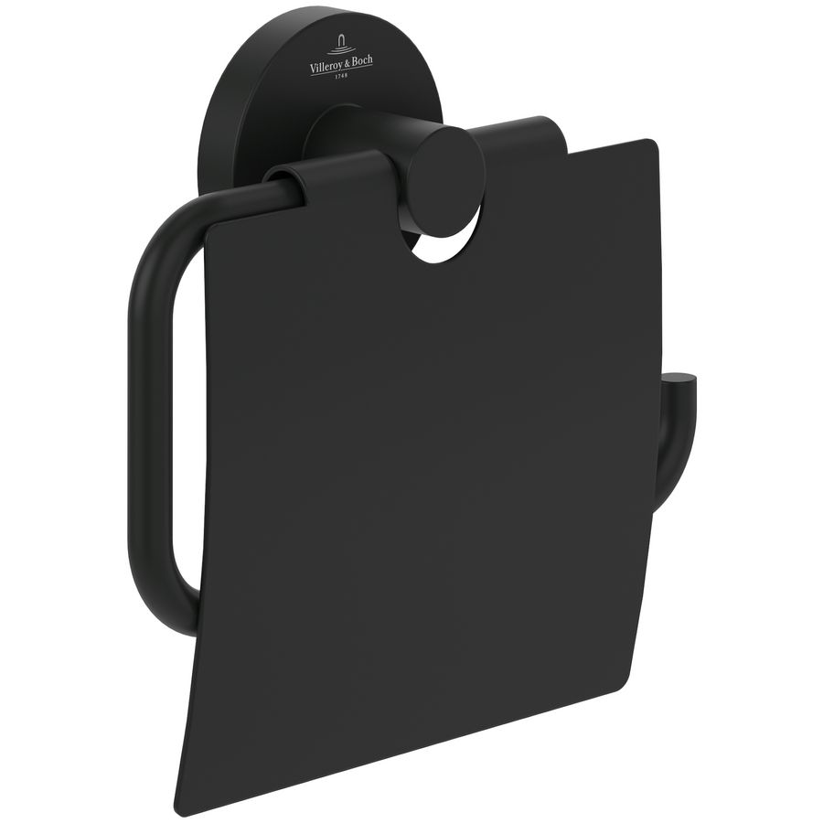 Toiletrolhouder met deksel Elements - Tender Matt Black