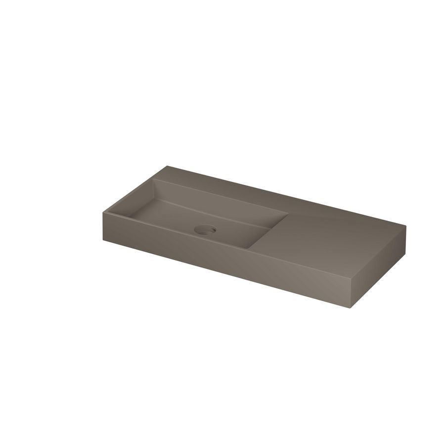 Wastafel porselein L zonder kraangat 1000x450x110 Mat basento United INK