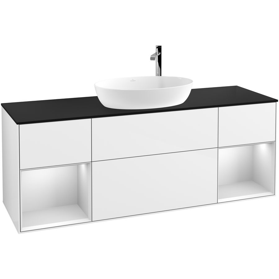 Wastafelonderkast Finion 1600x603x501mm G.White.L F982MTGF