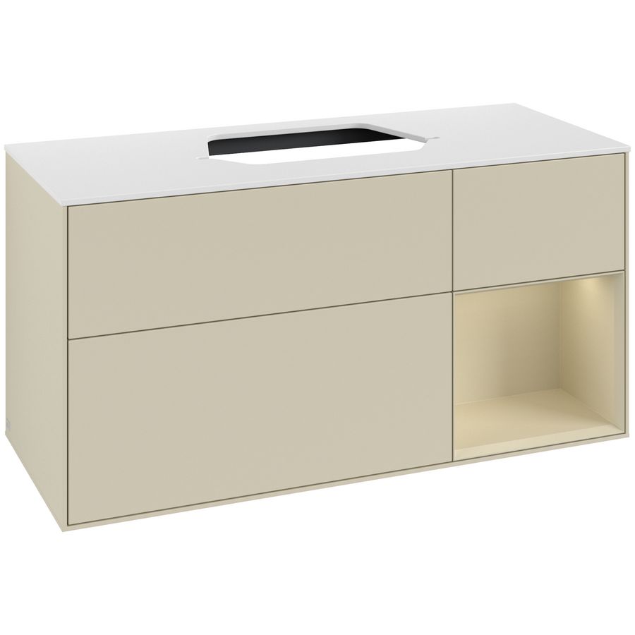 Wastafelonderkast Finion 1200x603x501mm S.Grey Matt Lacquer F421HJHJ