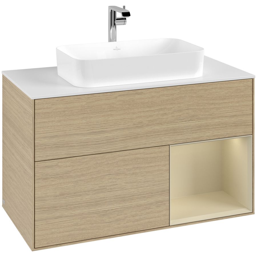 Wastafelonderkast Finion 1000x603x501mm Oak Veneer G251HJPC