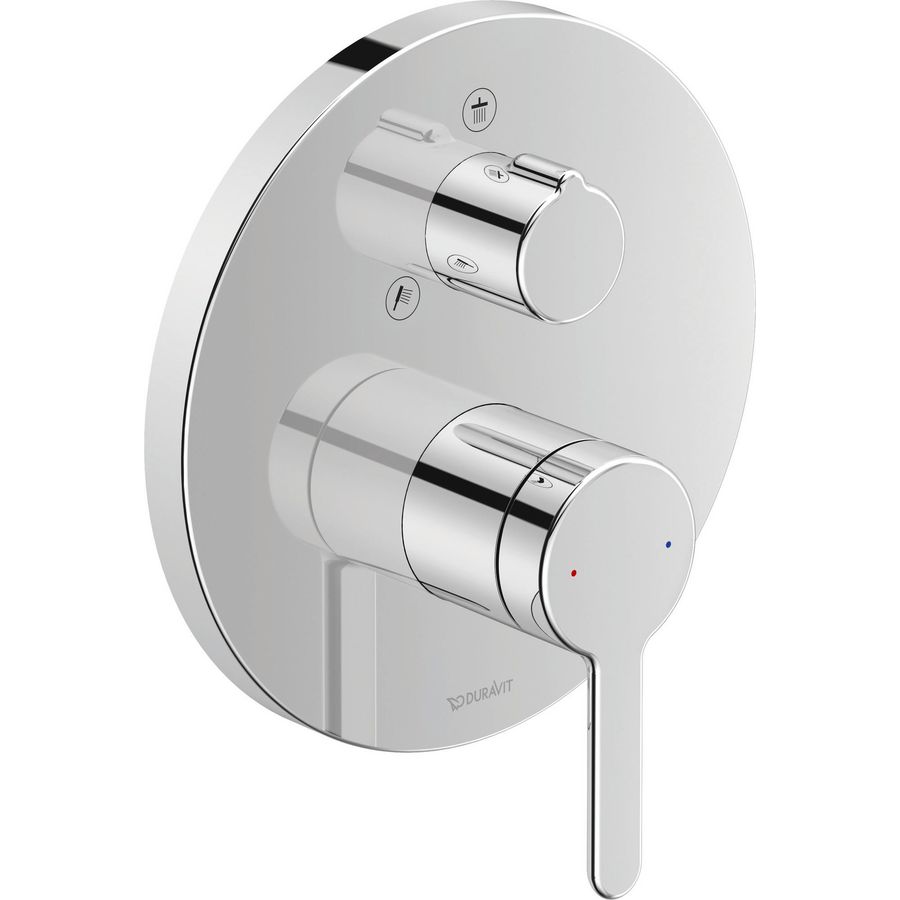 C.1 inbouw eenhendeldouchemengkraan chroom m.omstel rond