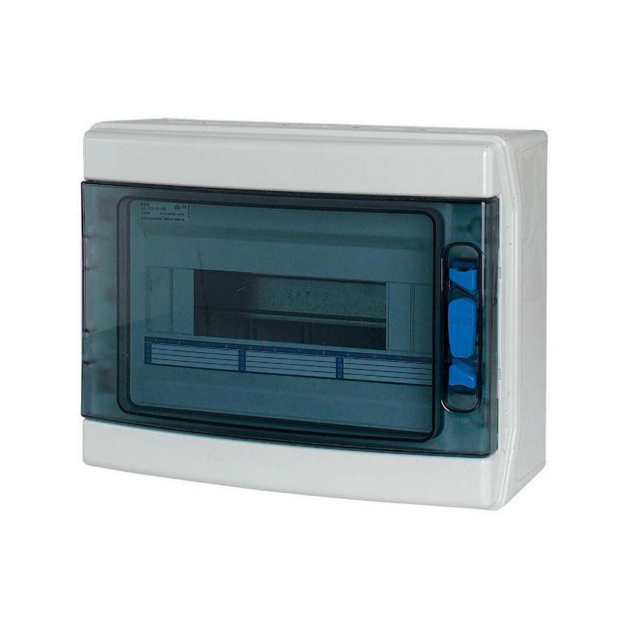 Inst.kast opb. IP65 1x12TE deur transp. abs basis VVE=5