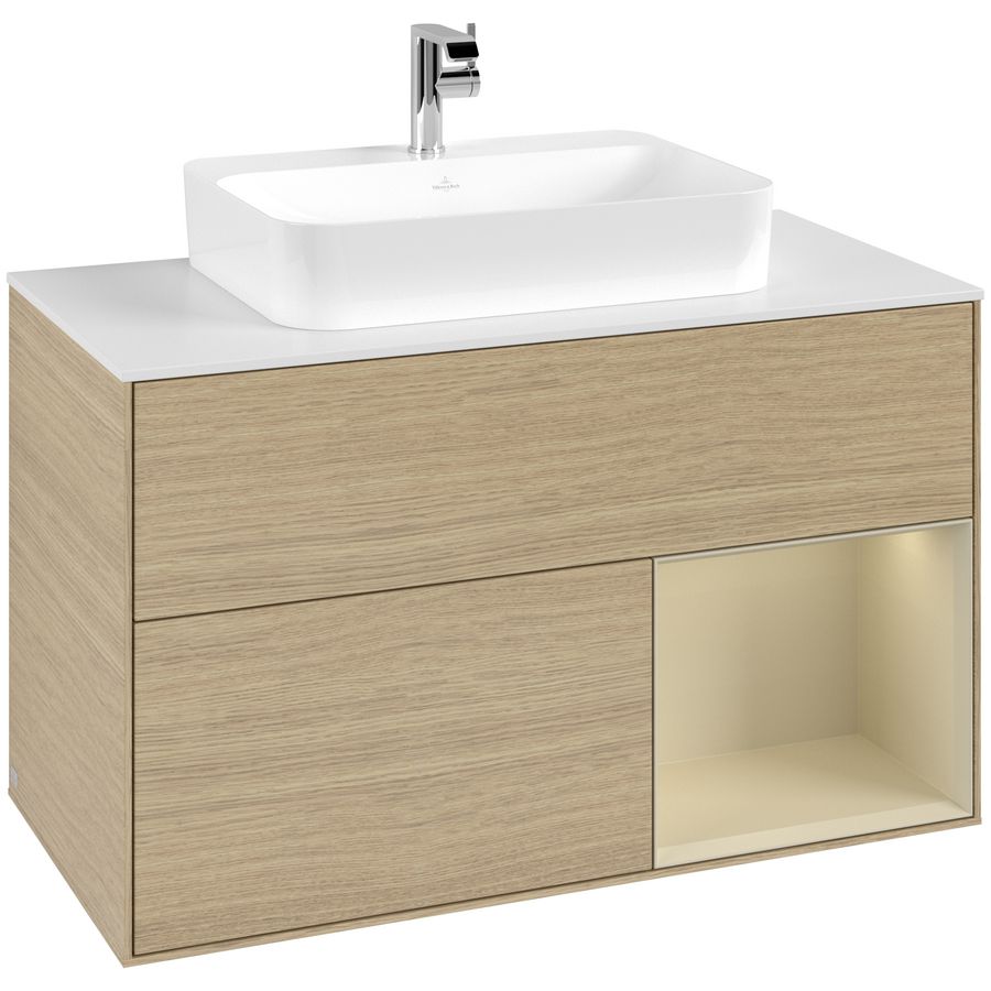 Wastafelonderkast Finion 1000x603x501mm Oak Veneer G371HJPC
