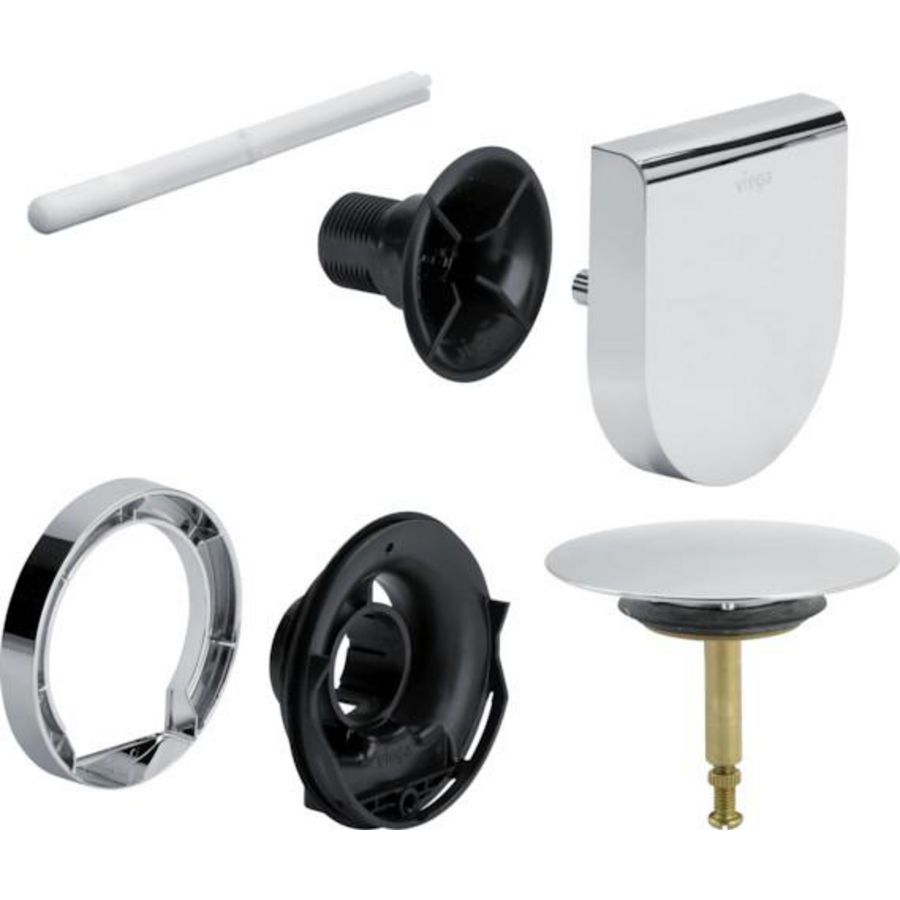 Multiplex badafvoer/overloopcombin. chroom