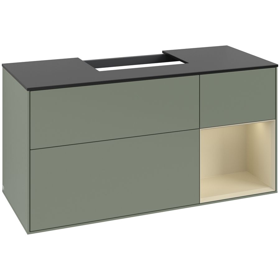 Wastafelonderkast Finion 1200x603x501mm Olive Matt Lacquer G172HJGM