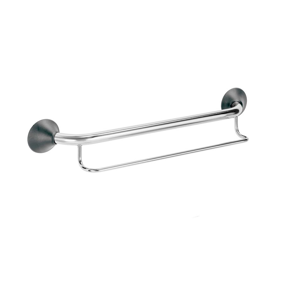 Handdoekrek+wandbeugel groot 600mm RVS gepolijst antraciete kap