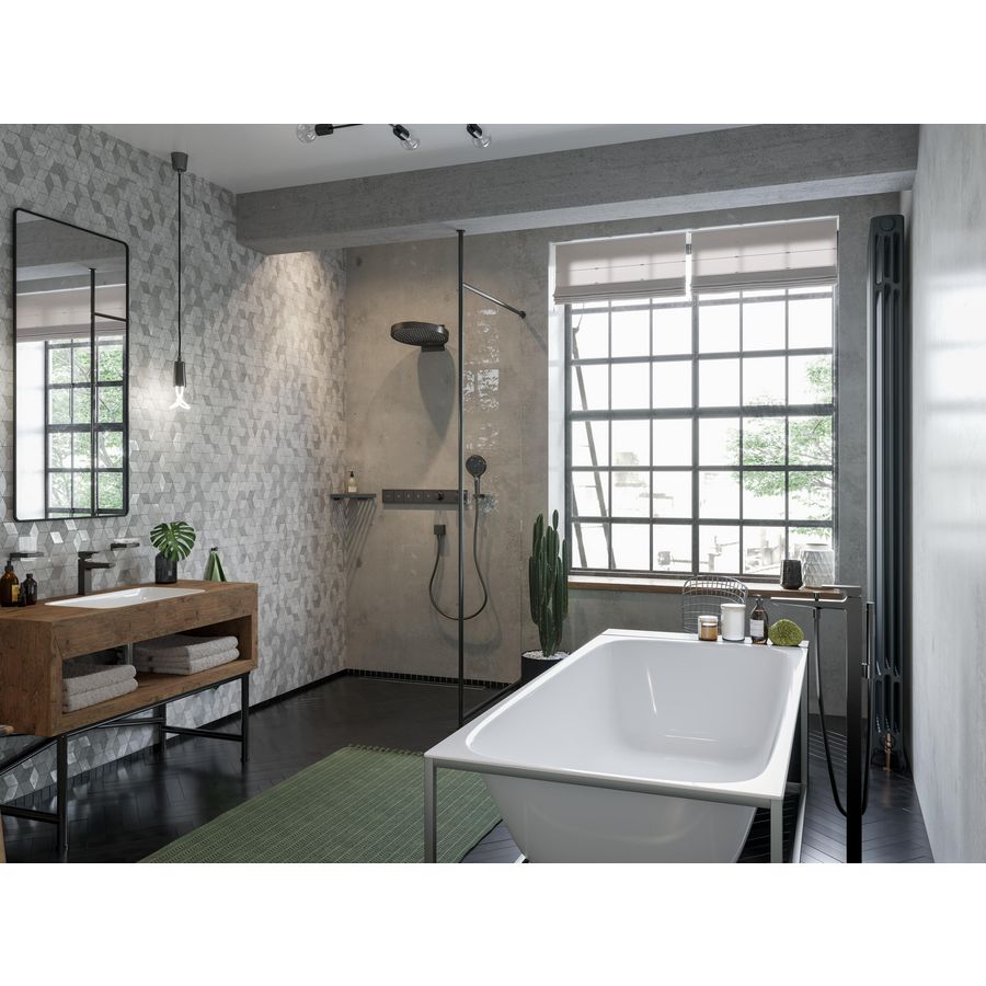 AddStoris zeepkorf brushed black chrome