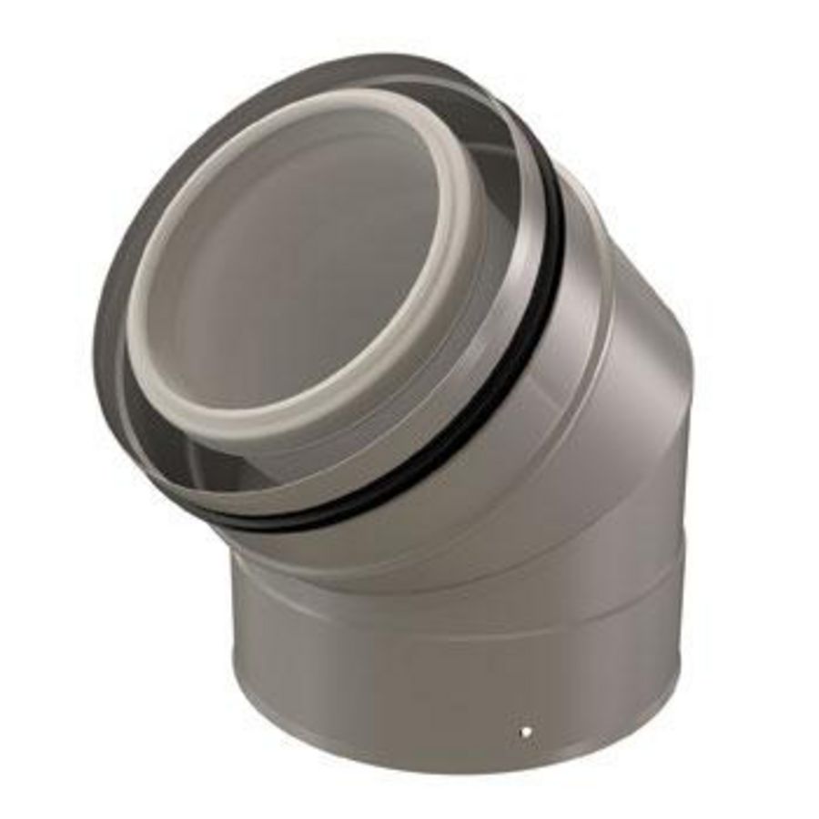 Bocht 45° clv 110/160 pptl/metaal