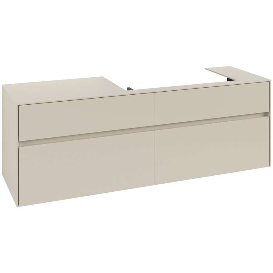 Wastafelonderkast Collaro 1600x548x500mm Cashmere Grey C027B0VN