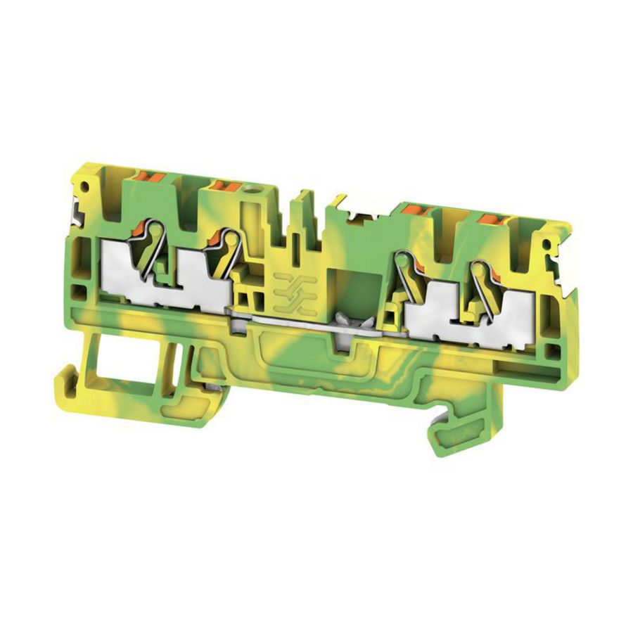 Aardklem PE PUSH IN groen/geel 2.5mm² connections: 4, VVE=50