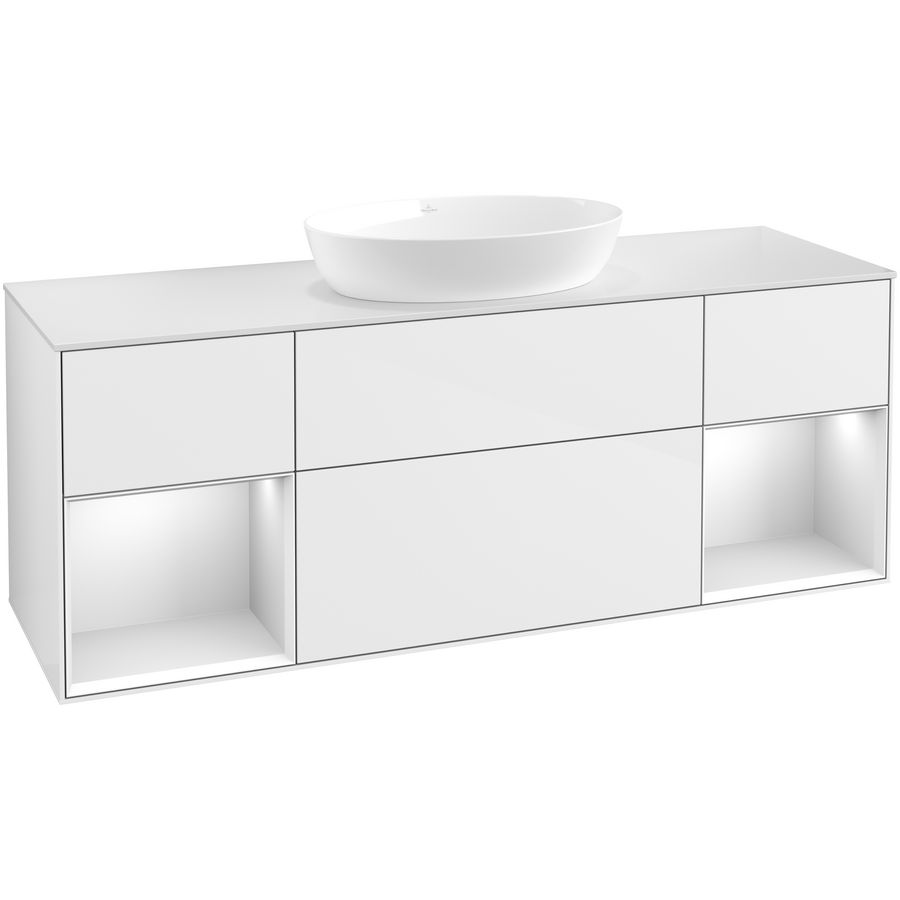 Wastafelonderkast Finion 1600x603x501mm G.White.L FD01MTGF