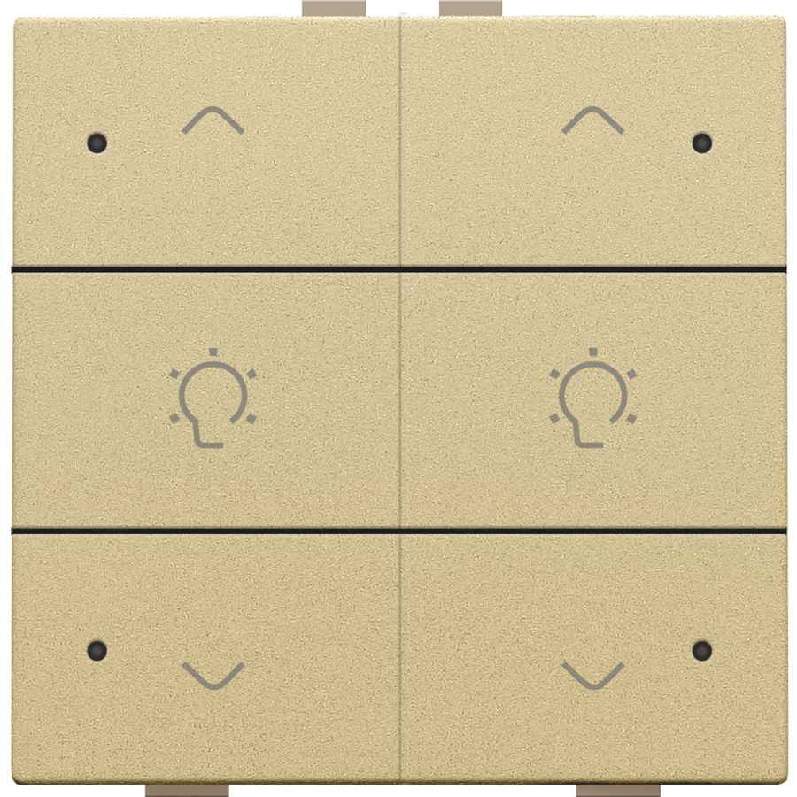 Dubbele dimbediening met led Home Control gold coated