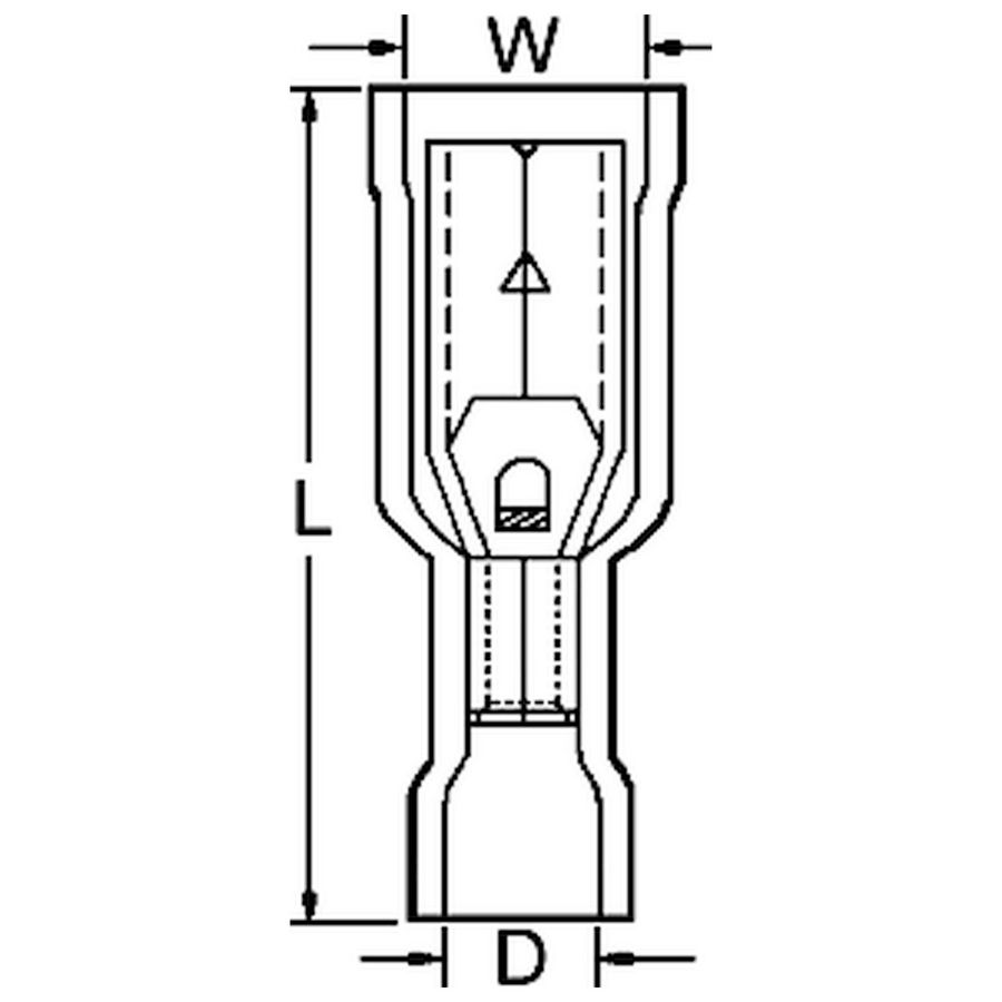 Kist a 100st. geisoleerde rondstekerh. M5 4-6mm² Nylon