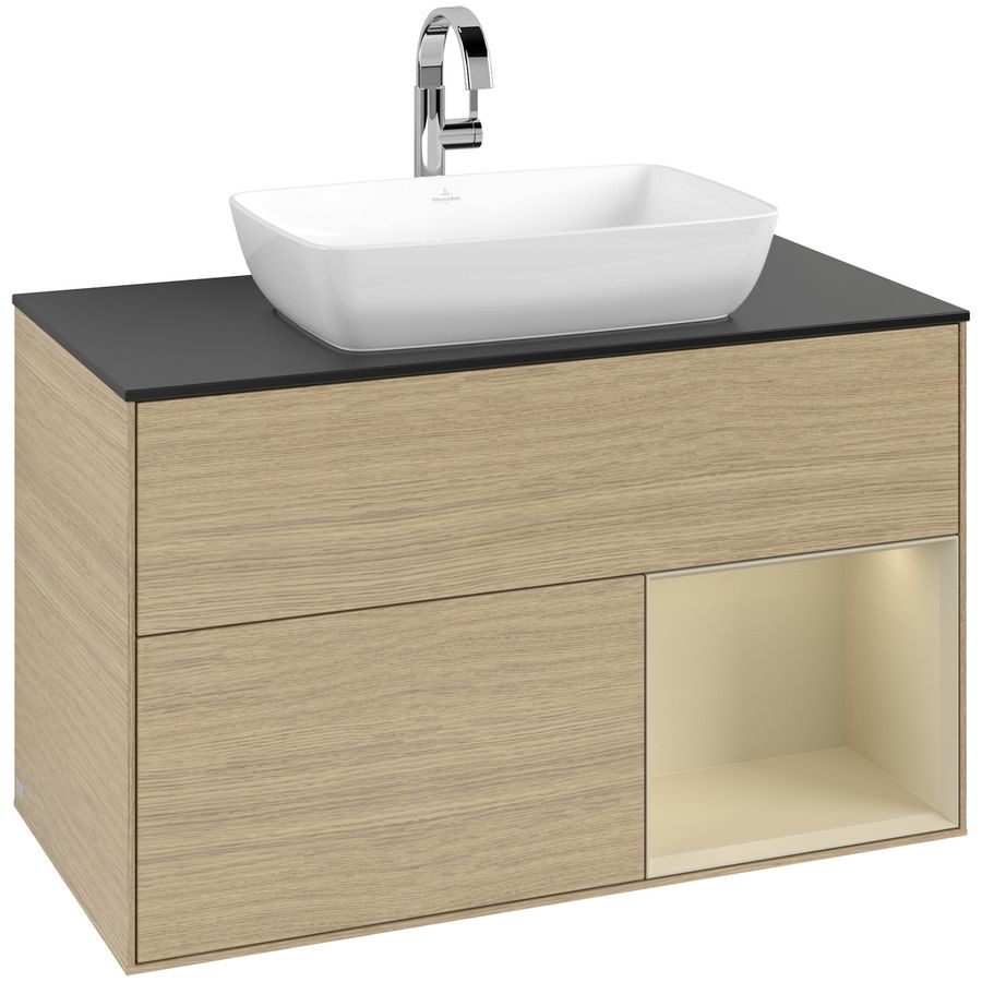 Wastafelonderkast Finion 1000x603x501mm Oak Veneer G782HJPC