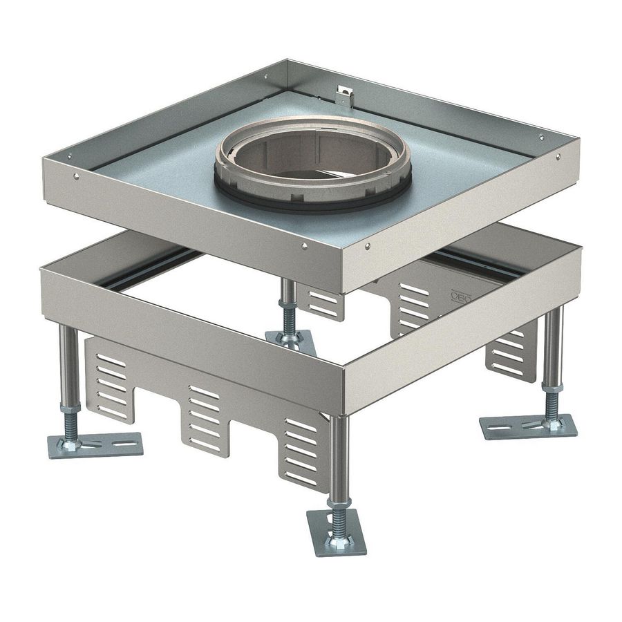 Vierkante cassette SL1 deksel voor Tubus 243x243x105 rvs