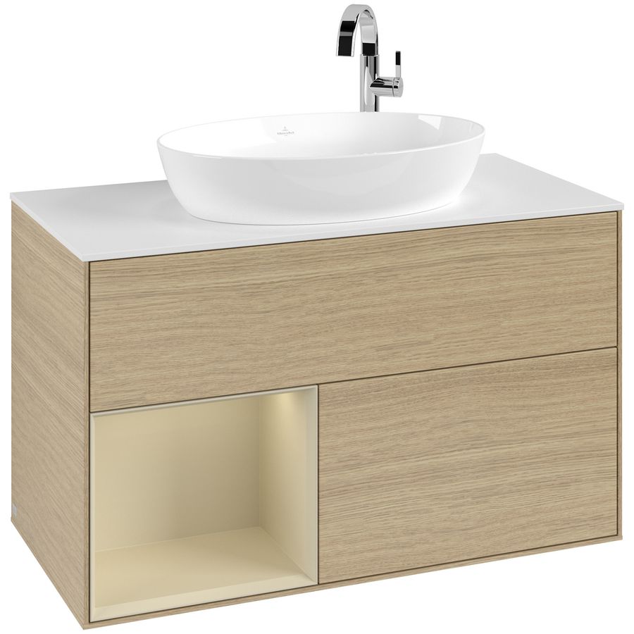 Wastafelonderkast Finion 1000x603x501mm Oak Veneer G891HJPC