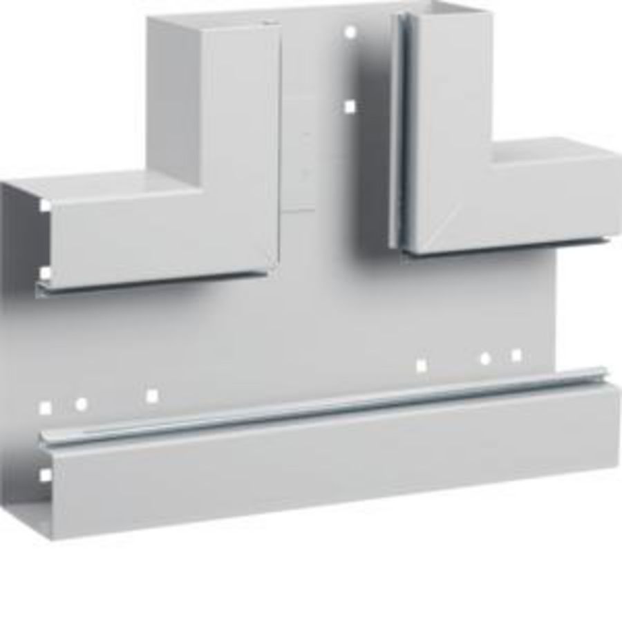 T-stuk staal voor goot BRS 65x170mm lichtgrijs