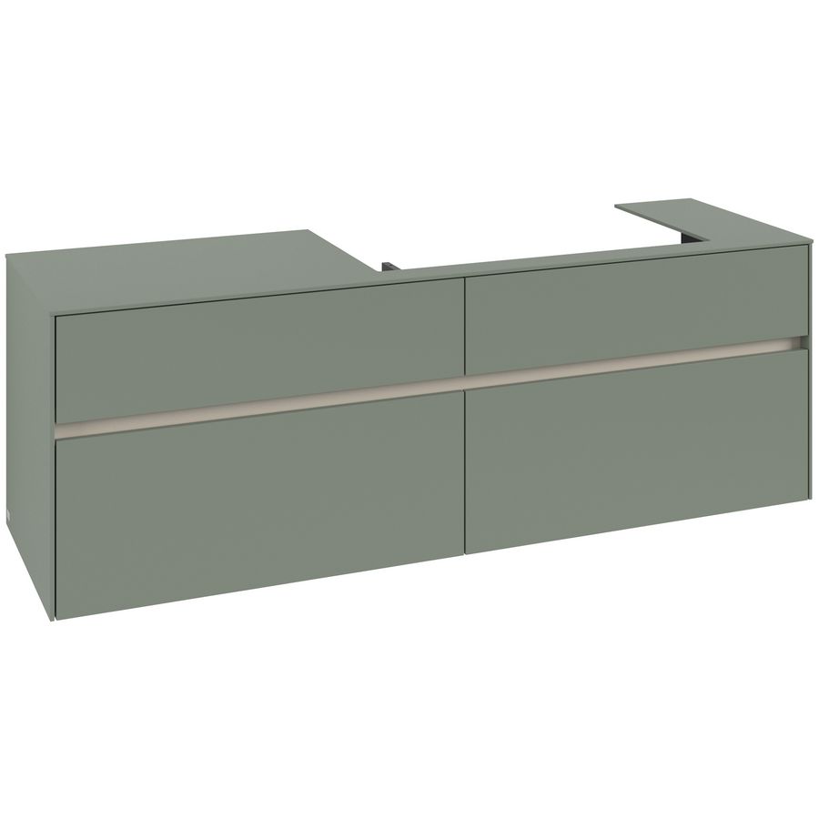 Wastafelonderkast Collaro 1600x548x500mm Soft Green C027B0AF