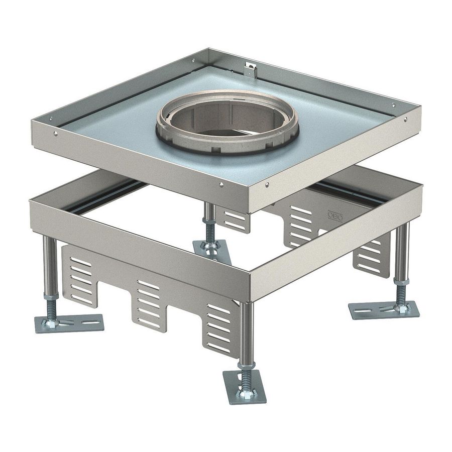 Vierkante cassette SL1 deksel voor Tubus 243x243x100 rvs