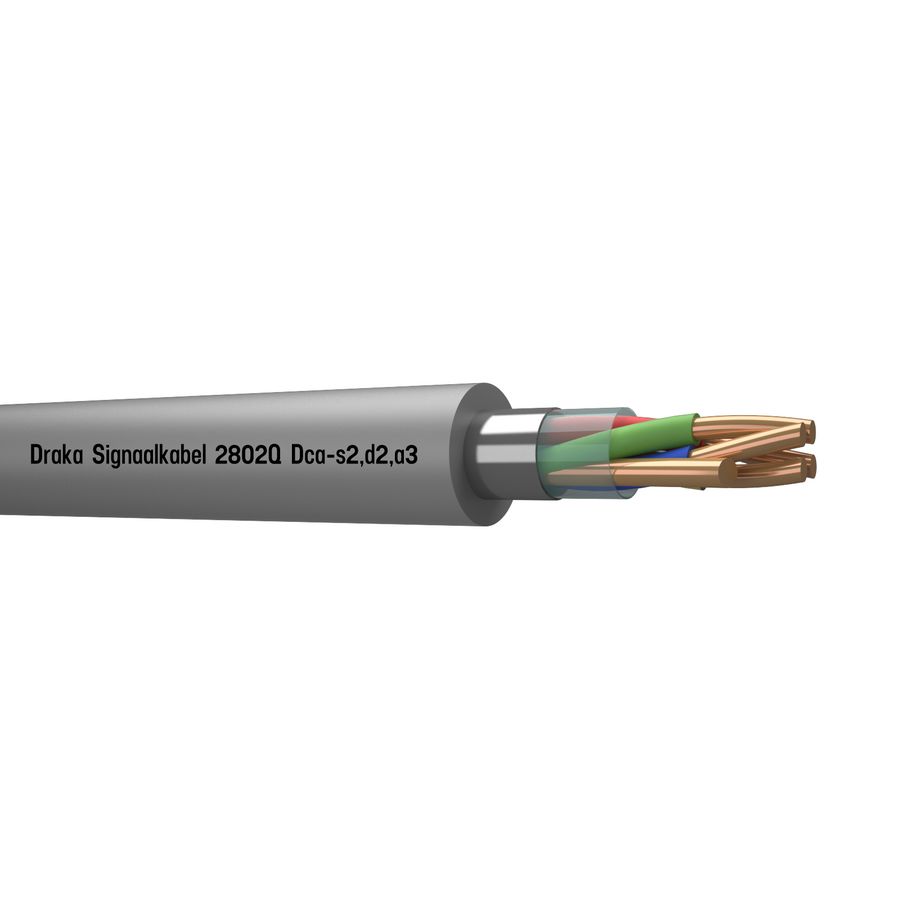 Rol a 100m. signaal kabel afg Dca gy# 1x4x0,8mm 2802Q