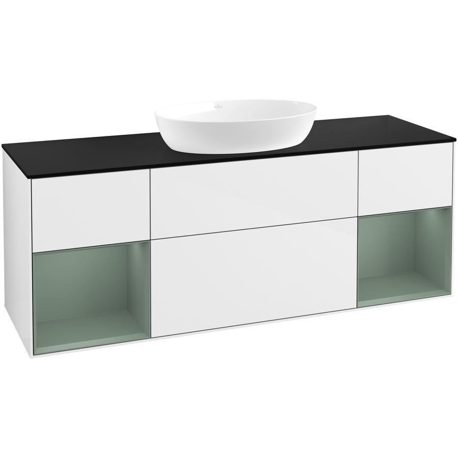 Wastafelonderkast Finion 1600x603x501mm G.White.L FD02GMGF