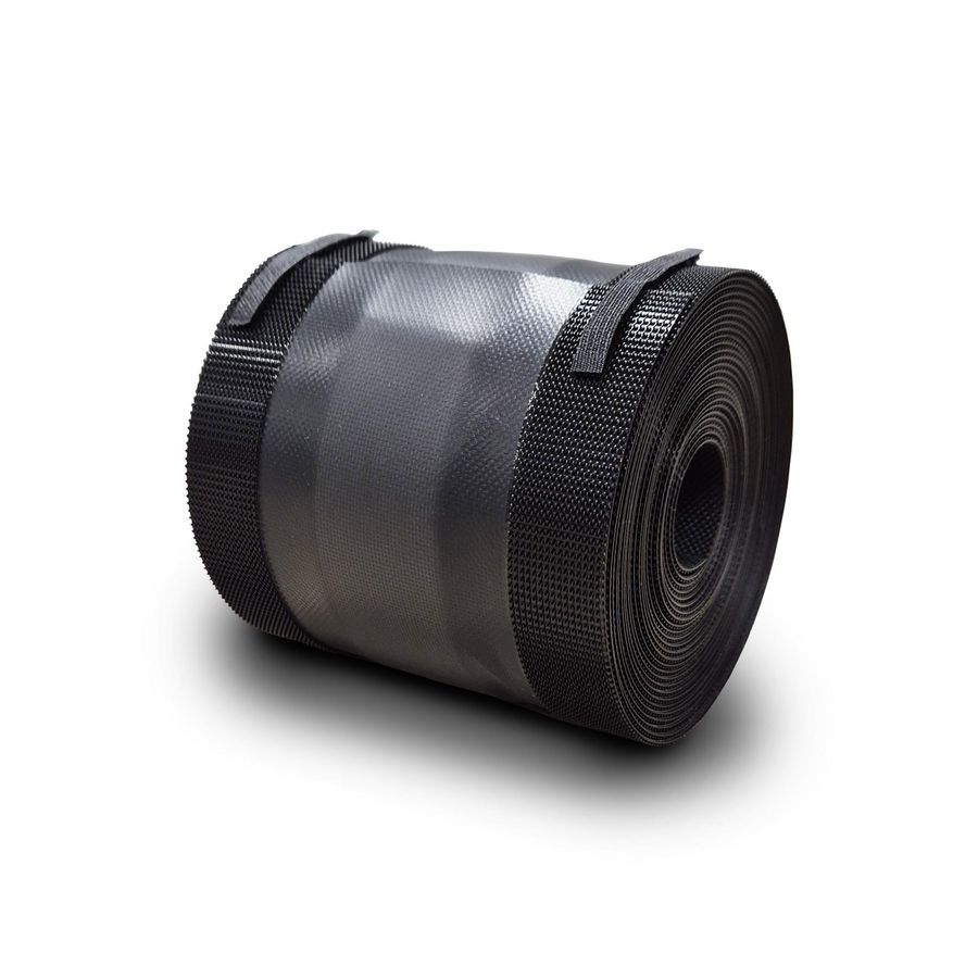 Vloerkabelgoot klittenband 100mm x 5m zwart + reflectie