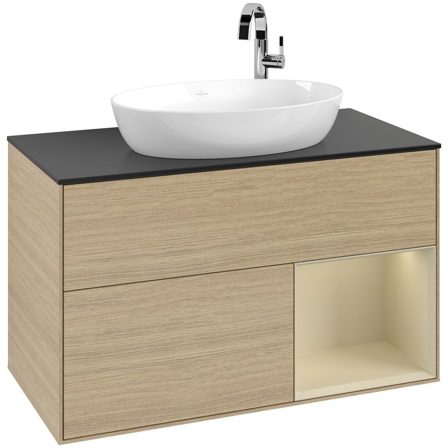 Wastafelonderkast Finion 1000x603x501mm Oak Veneer G902HJPC