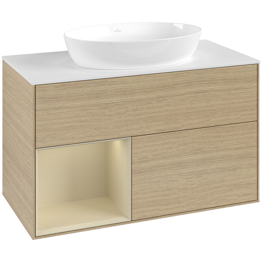 Wastafelonderkast Finion 1000x603x501mm Oak Veneer GA11HJPC