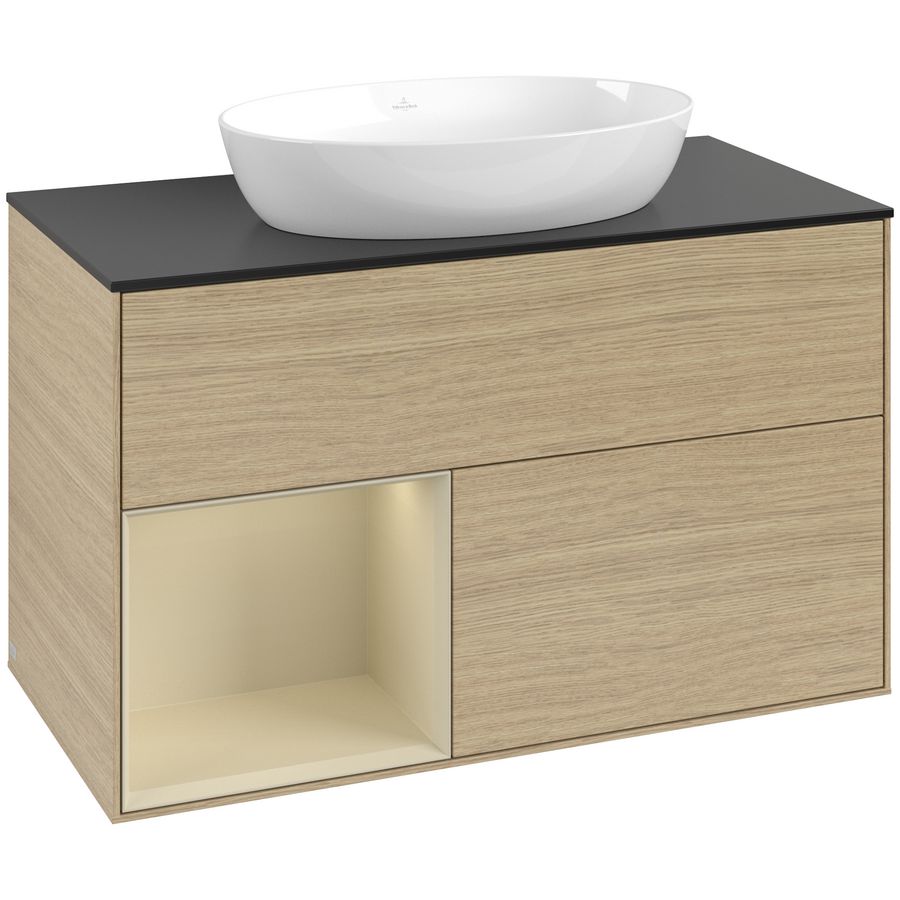 Wastafelonderkast Finion 1000x603x501mm Oak Veneer GA12HJPC