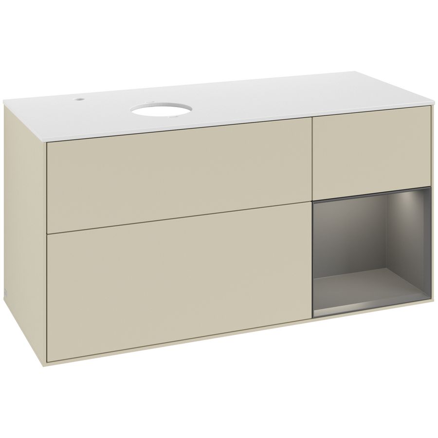 Wastafelonderkast Finion 1200x603x501mm S.Grey Matt Lacquer F931GKHJ