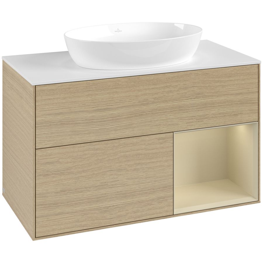 Wastafelonderkast Finion 1000x603x501mm Oak Veneer GA21HJPC