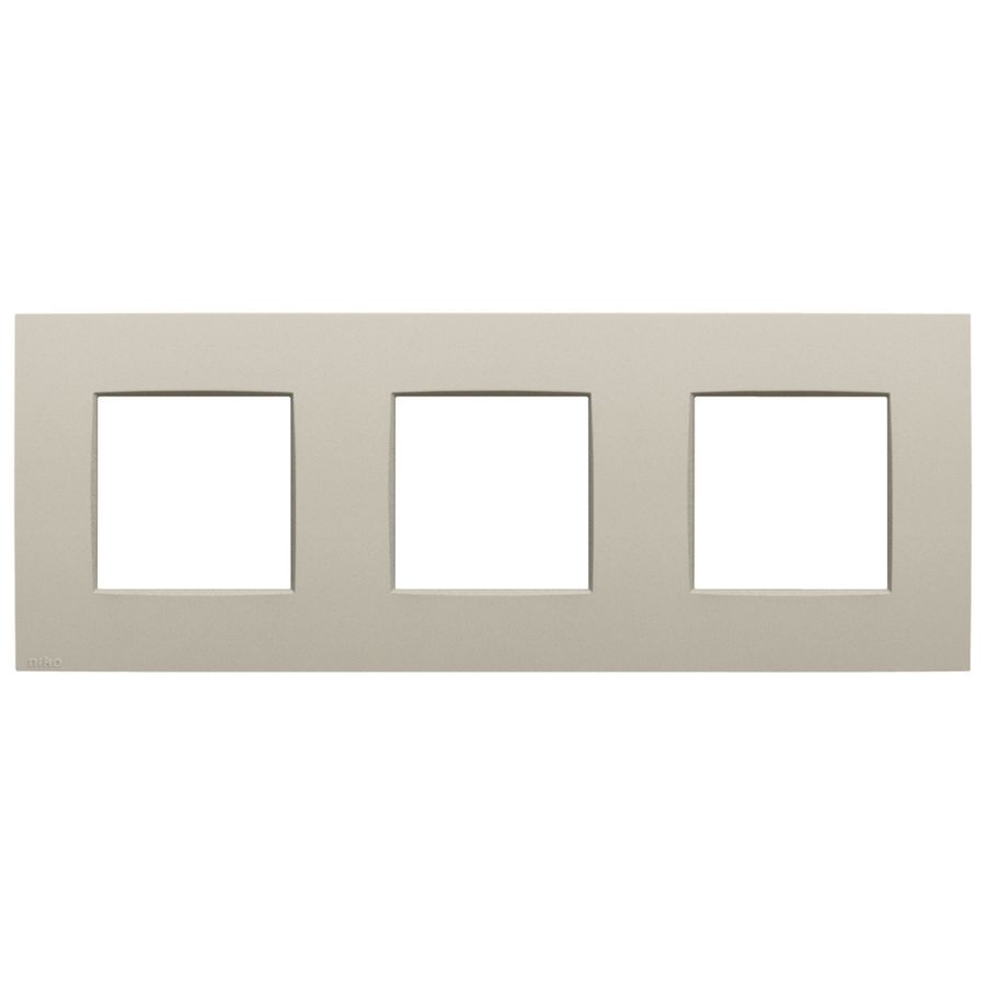 3-voudige afdekplaat 71mm centerafstand Niko Intense sand textured