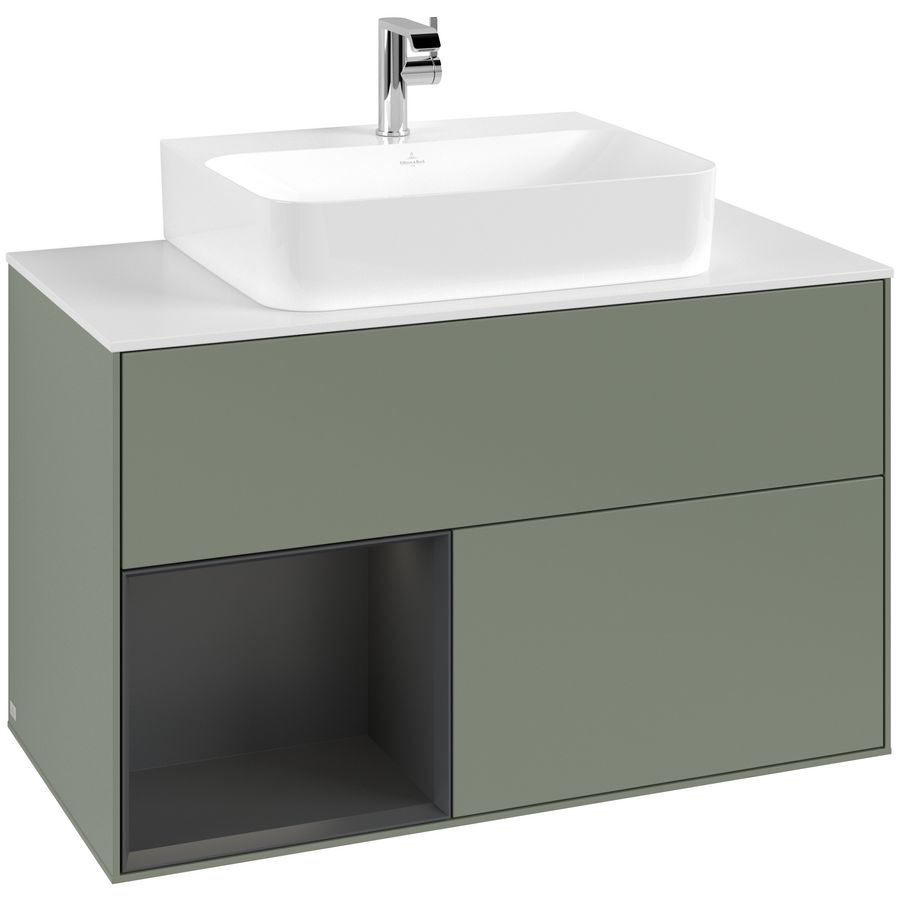 Wastafelonderkast Finion 1000x603x501mm Olive Matt Lacquer F111HJGM