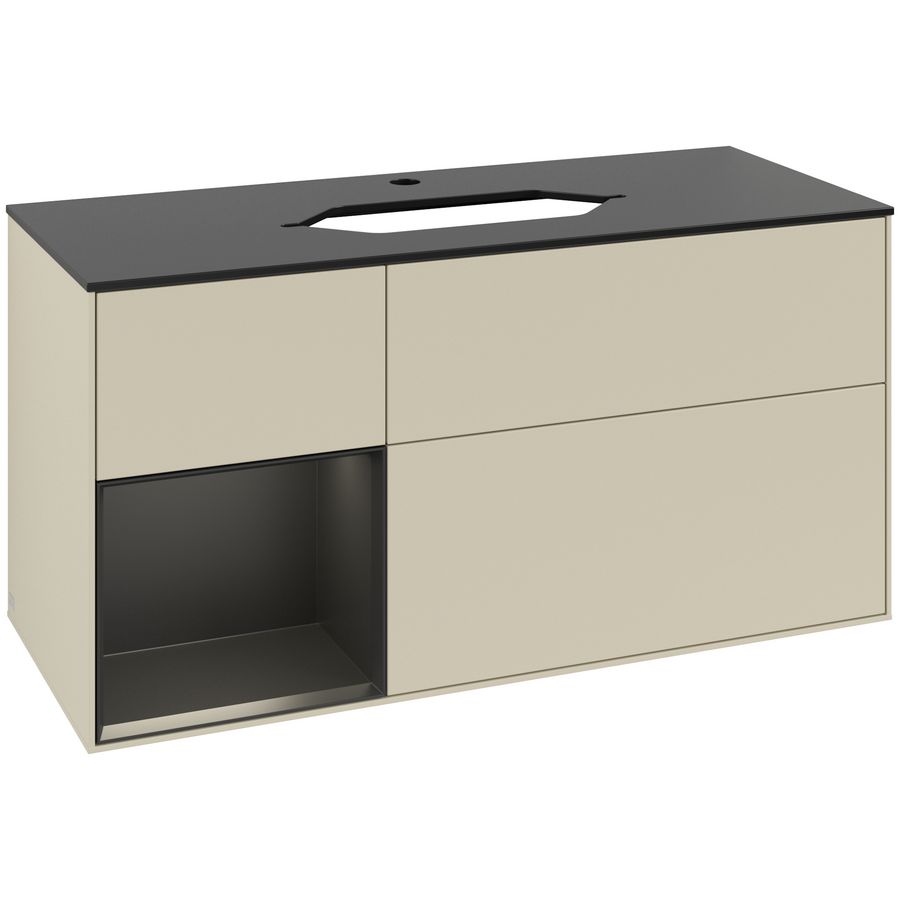 Wastafelonderkast Finion 1200x603x501mm S.Grey Matt Lacquer F292PDHJ