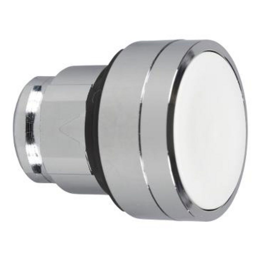 Kop verlichte drukknop Ø22mm Wit invoegen van etiket