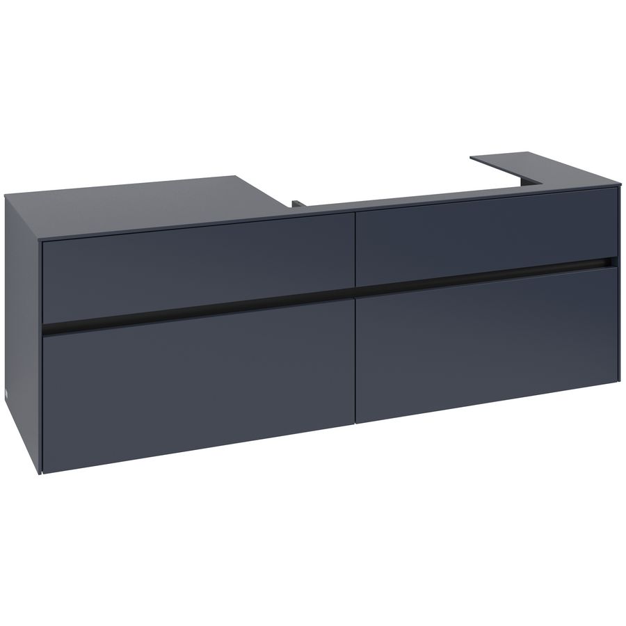 Wastafelonderkast Collaro 1600x548x500mm Marine Blue C02700VQ