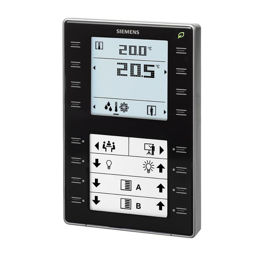 Temperatuuropnemer KNX LCD 8 toetsen zwart QMX3.P37-1BSC