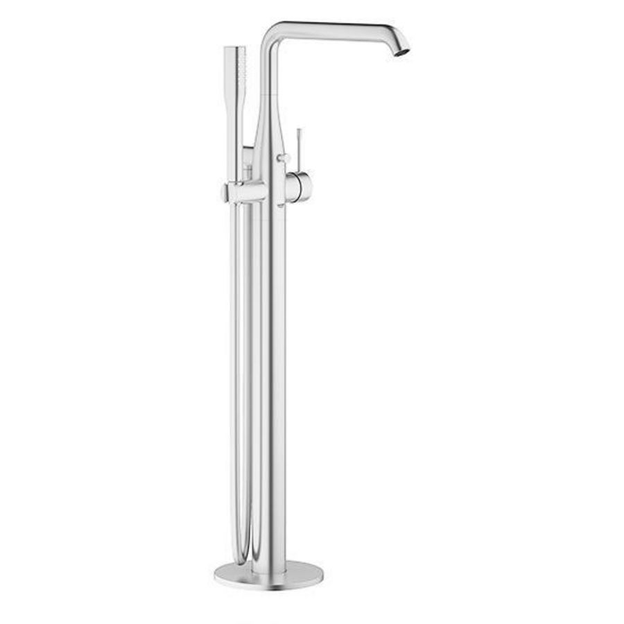 Essence afbouwdeel vrijstaand badmengkraan supersteel (rvs look) incl. omstel
