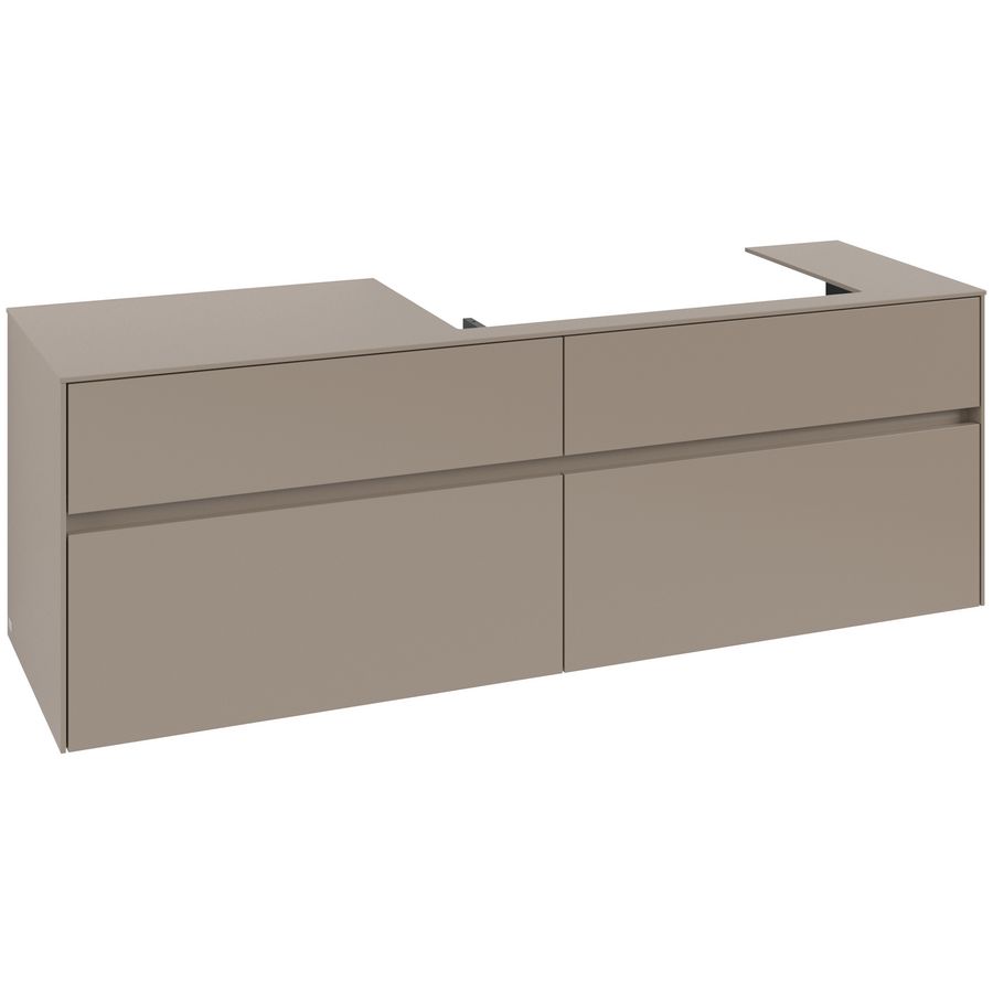 Wastafelonderkast Collaro 1600x548x500mm Taupe C02700VM