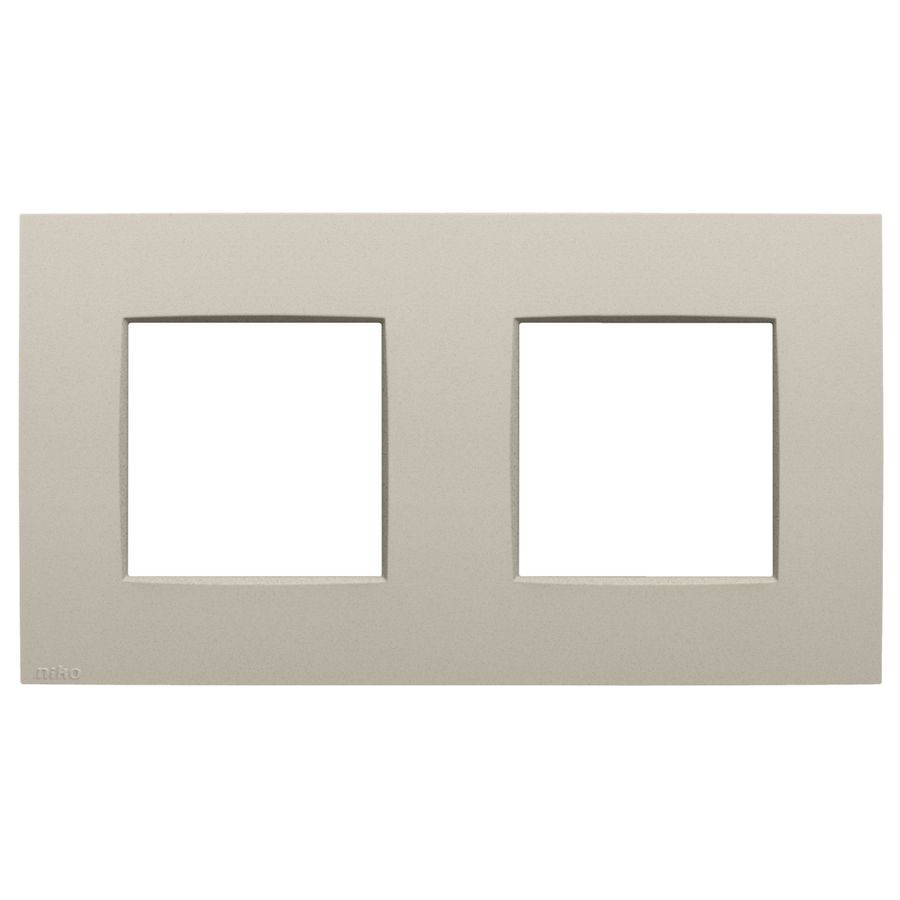 2-voudige afdekplaat met 71mm centerafstand Niko Intense sand textured