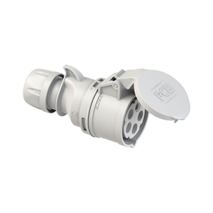CEE contrastekker 16A 5p 50V Overig 1h grijs IP44 Shark ove